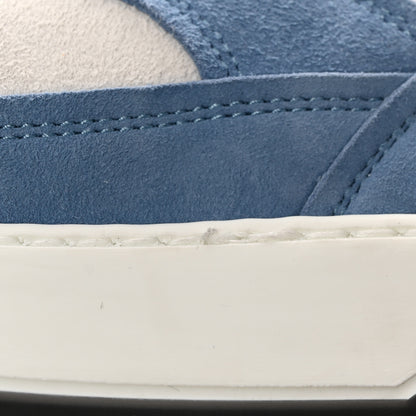 Chanel Suede Kidskin Womens CC Sneakers 39 White Blue 14 of 15