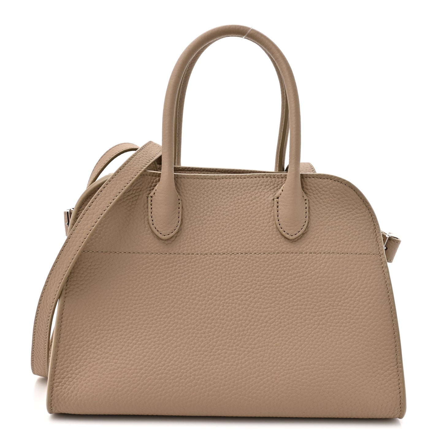 Grained Calfskin Soft Margaux 10 Bag Dark Taupe Dark Taupe