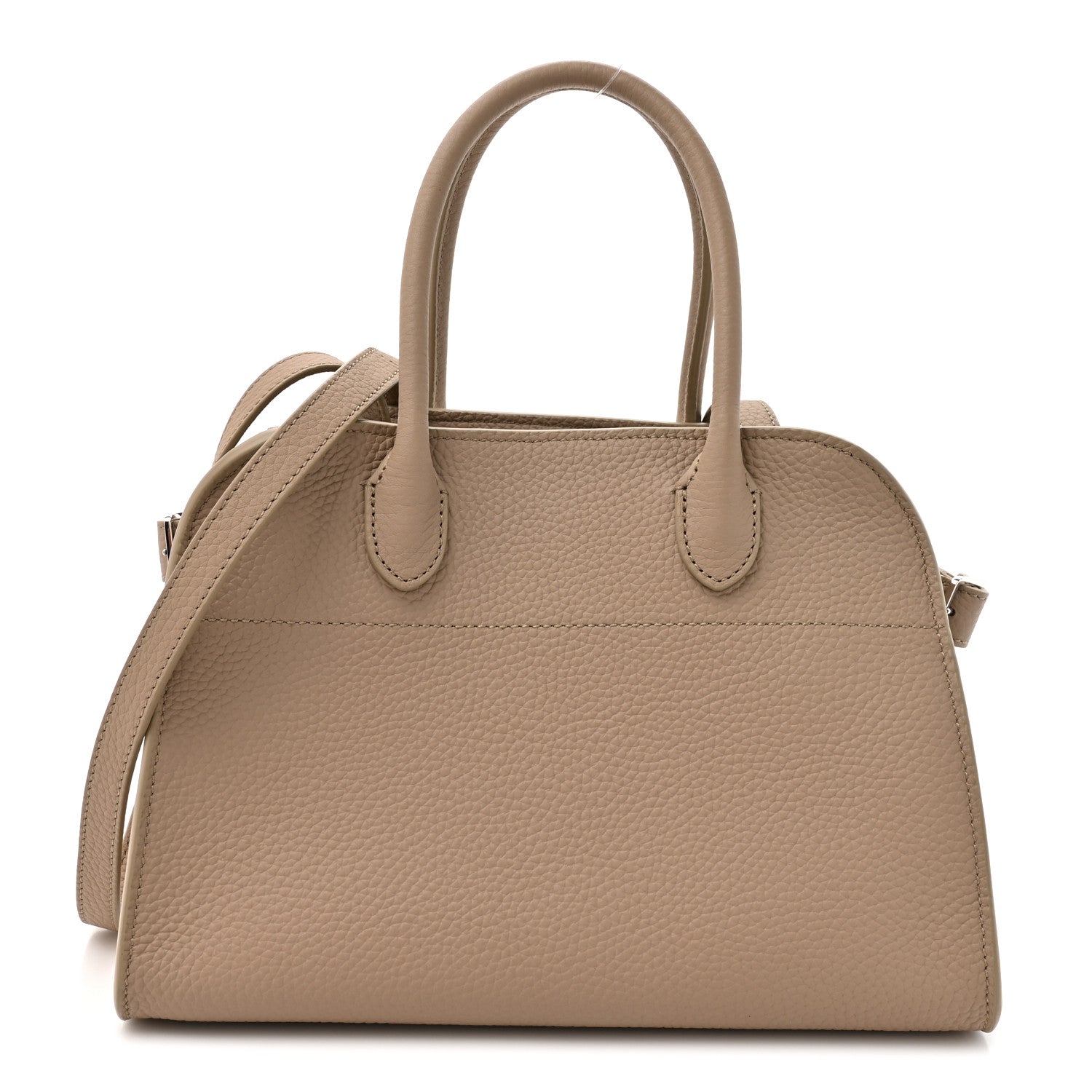The Row Grained Calfskin Soft Margaux 10 Bag Dark Taupe Dark Taupe 1 of 10