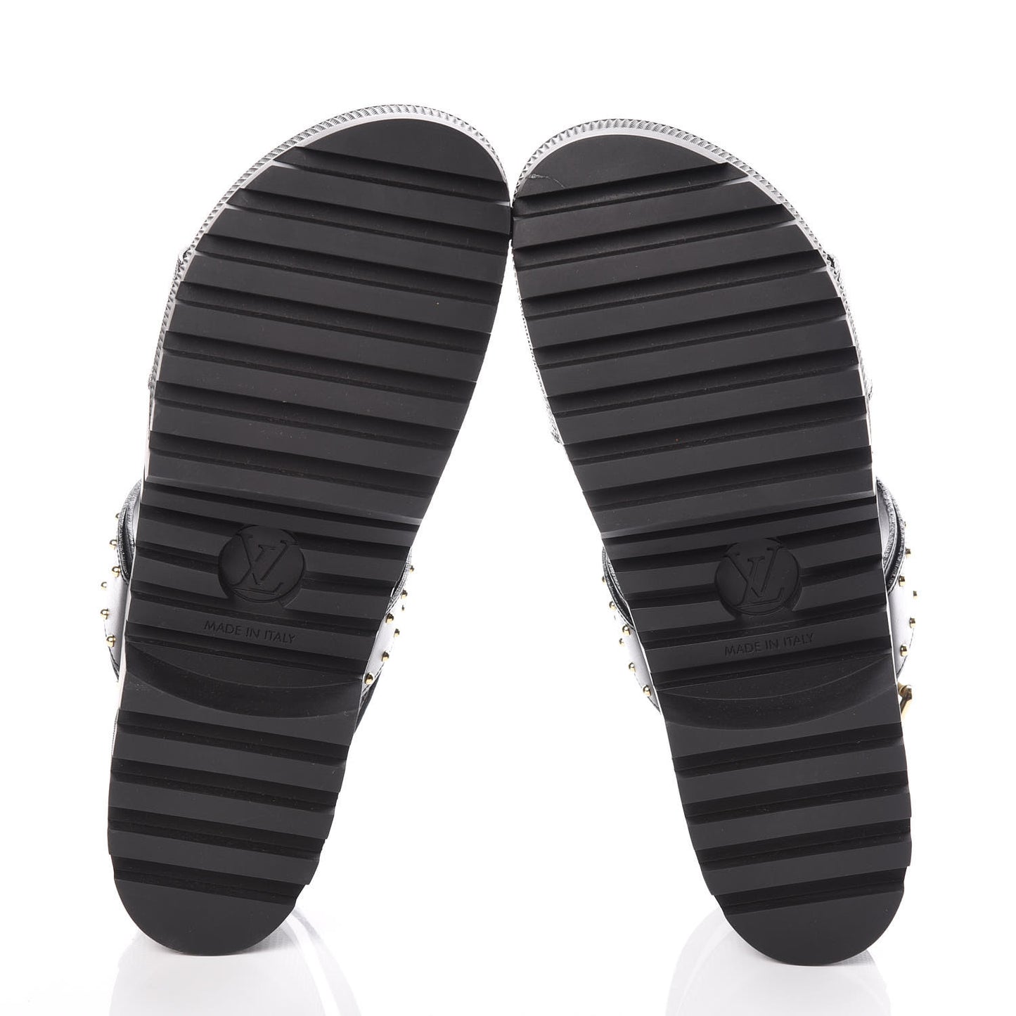 Calfskin Monogram Laureate Platform Sandals 40 Black
