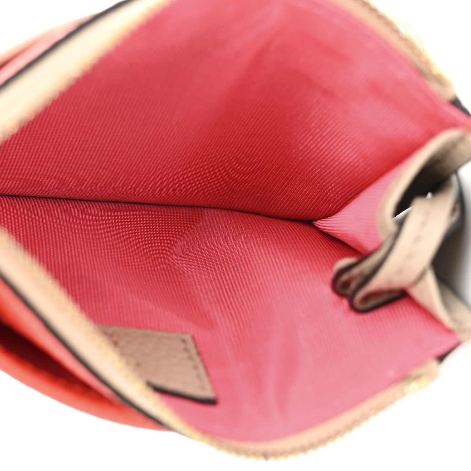 Gucci Dollar Calfskin GG Marmont Zip Key Pouch Beige Sun Orange 5 of 9