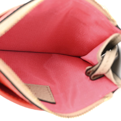 Gucci Dollar Calfskin GG Marmont Zip Key Pouch Beige Sun Orange 5 of 9