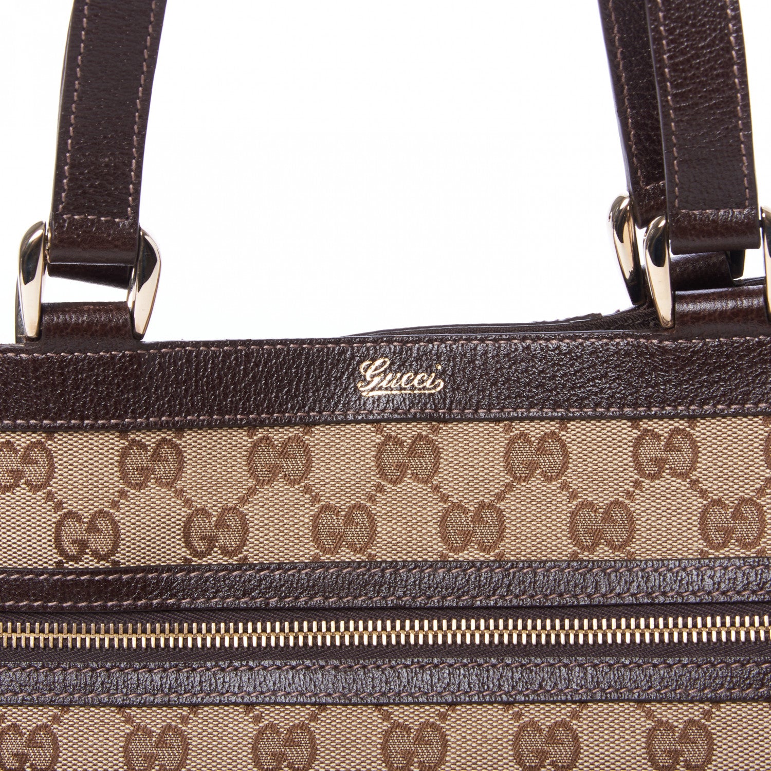 Gucci Monogram Abbey D Ring Tote Dark Brown 6 of 8