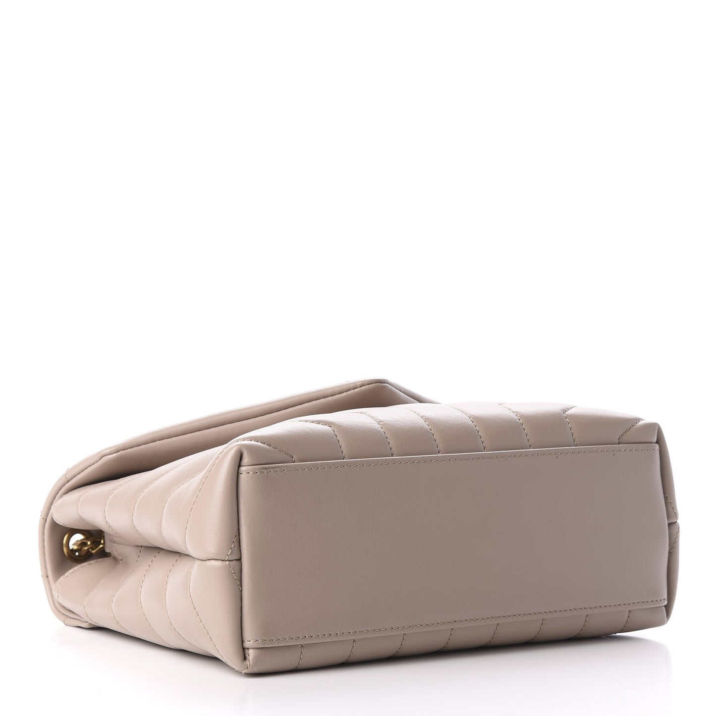 Calfskin Y Quilted Monogram Small Loulou Chain Satchel Light Natural