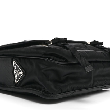 Prada Tessuto Nylon Saffiano Logo Messenger Bag Black 9 of 10