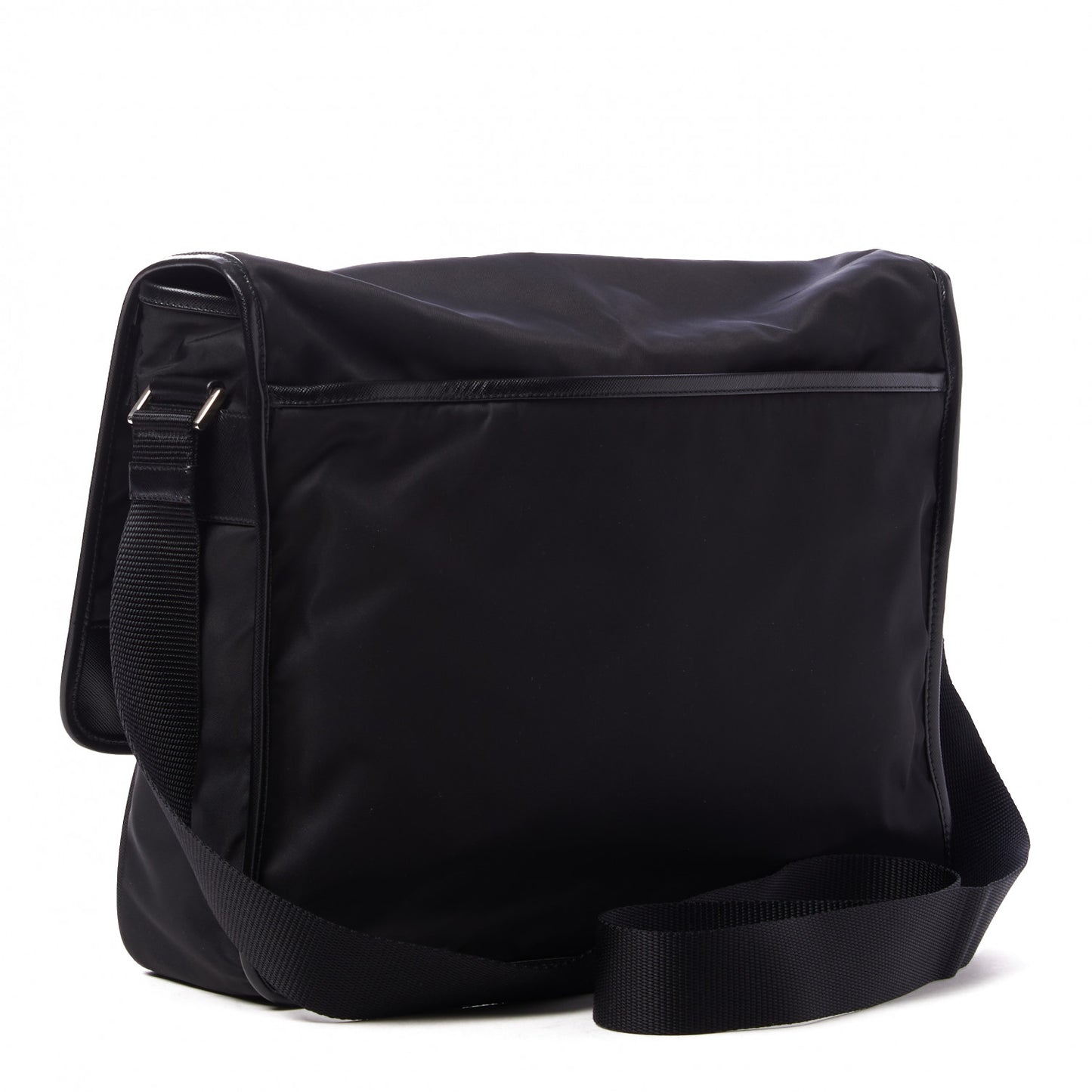 Tessuto Nylon Saffiano Messenger Bag Black