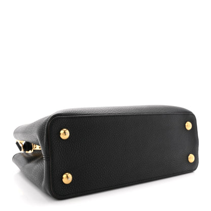 Louis Vuitton Taurillon Capucines MM Black Fuchsia 4 of 10