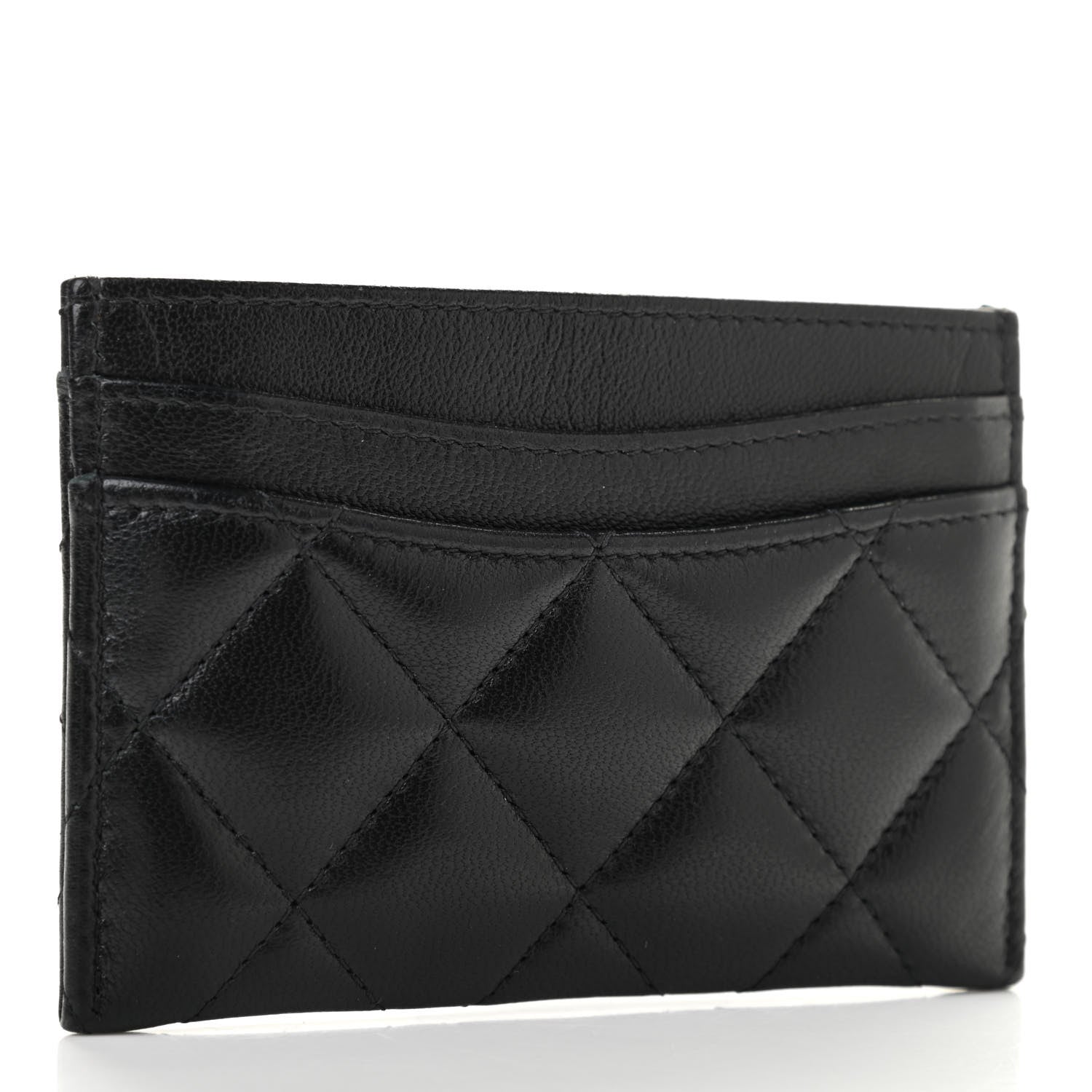 Chanel Lambskin Quilted Card Holder So Black 3 of 8