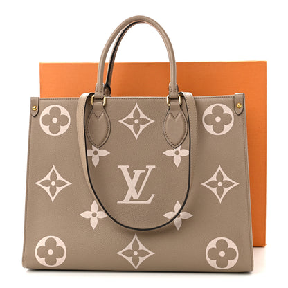 Louis Vuitton Empreinte Monogram Giant Onthego MM Tourterelle Creme 10 of 10