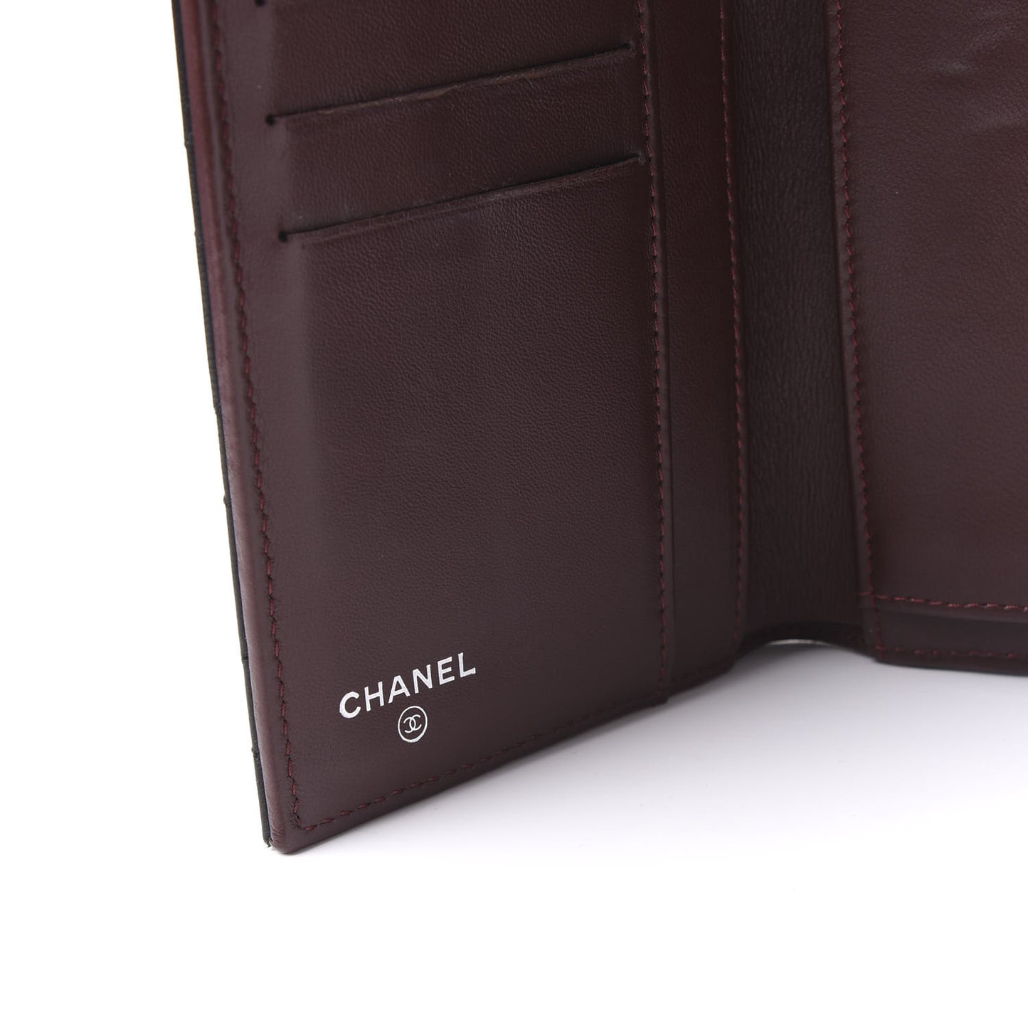Lambskin Quilted Large Flap Wallet Black