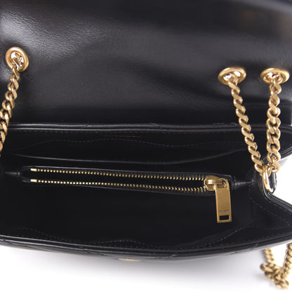 Saint Laurent Calfskin Y Quilted Monogram Small Loulou Chain Satchel Black 5 of 9