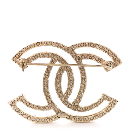 Chanel Crystal CC Brooch Gold 5 of 7