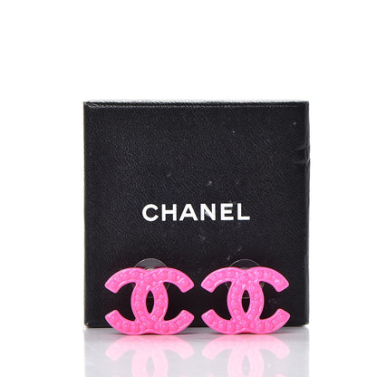 Chanel Enamel CC Earrings Pink 5 of 5