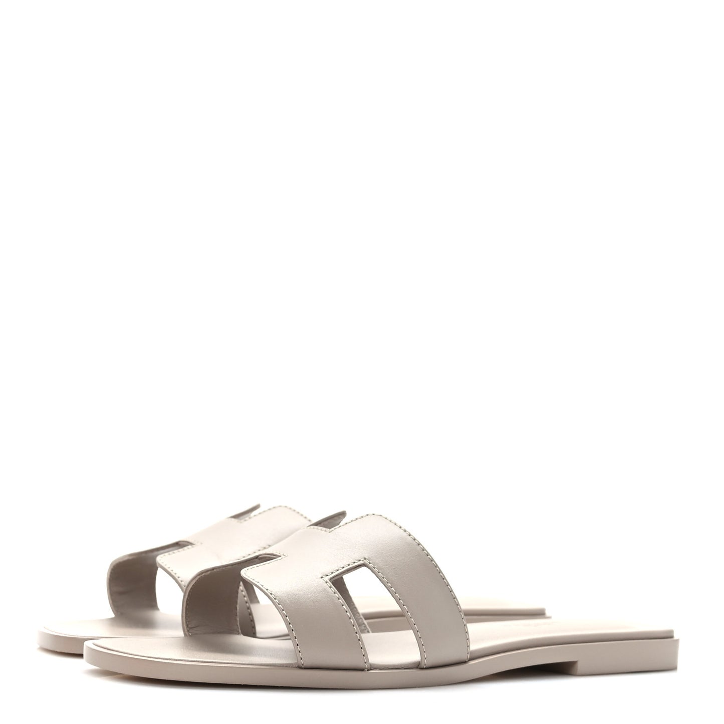 Box Calfskin Oran Sandals 37.5 Beige Mastic
