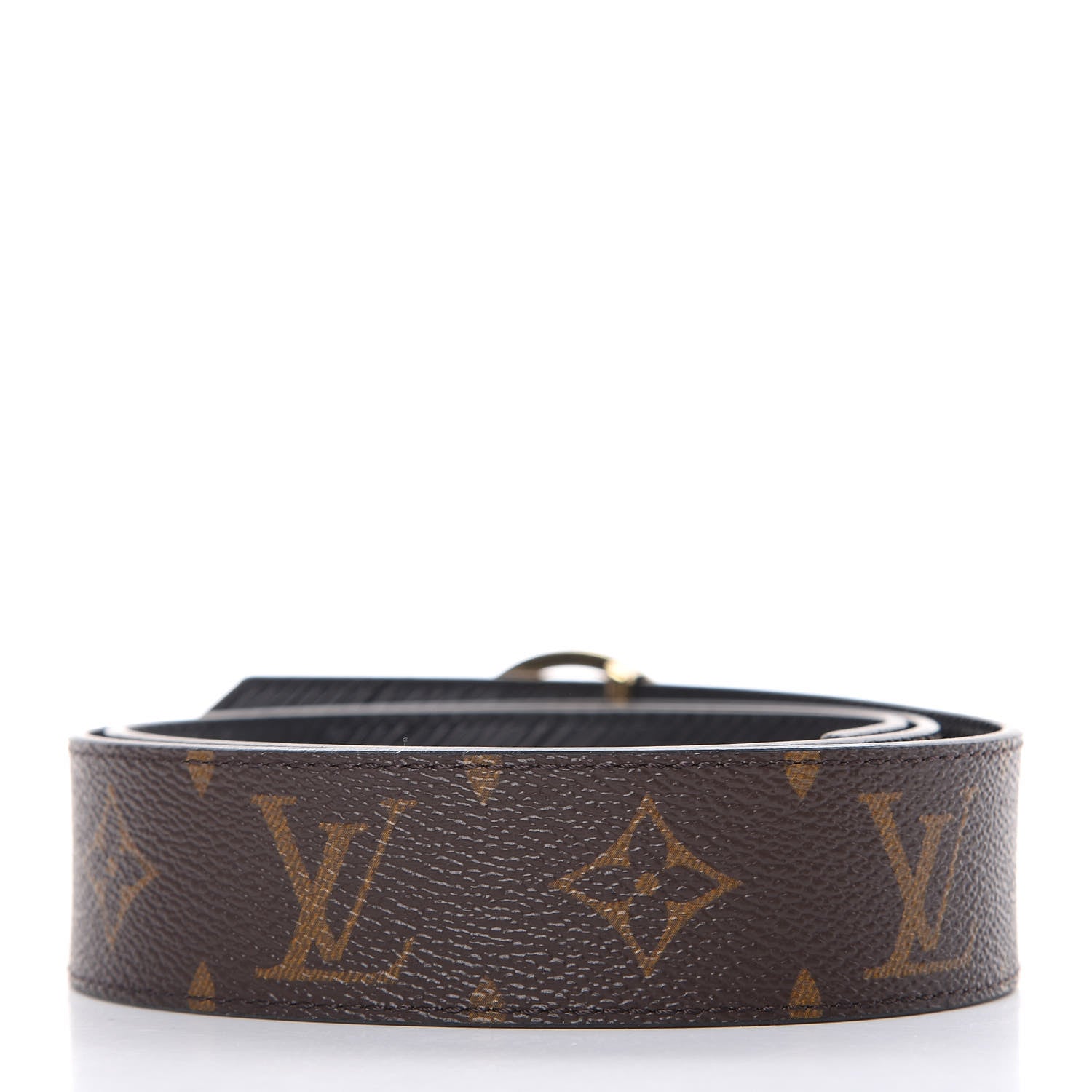 Louis Vuitton Monogram Epi 35mm LV Circle Reversible Belt 80 32 Black 3 of 6