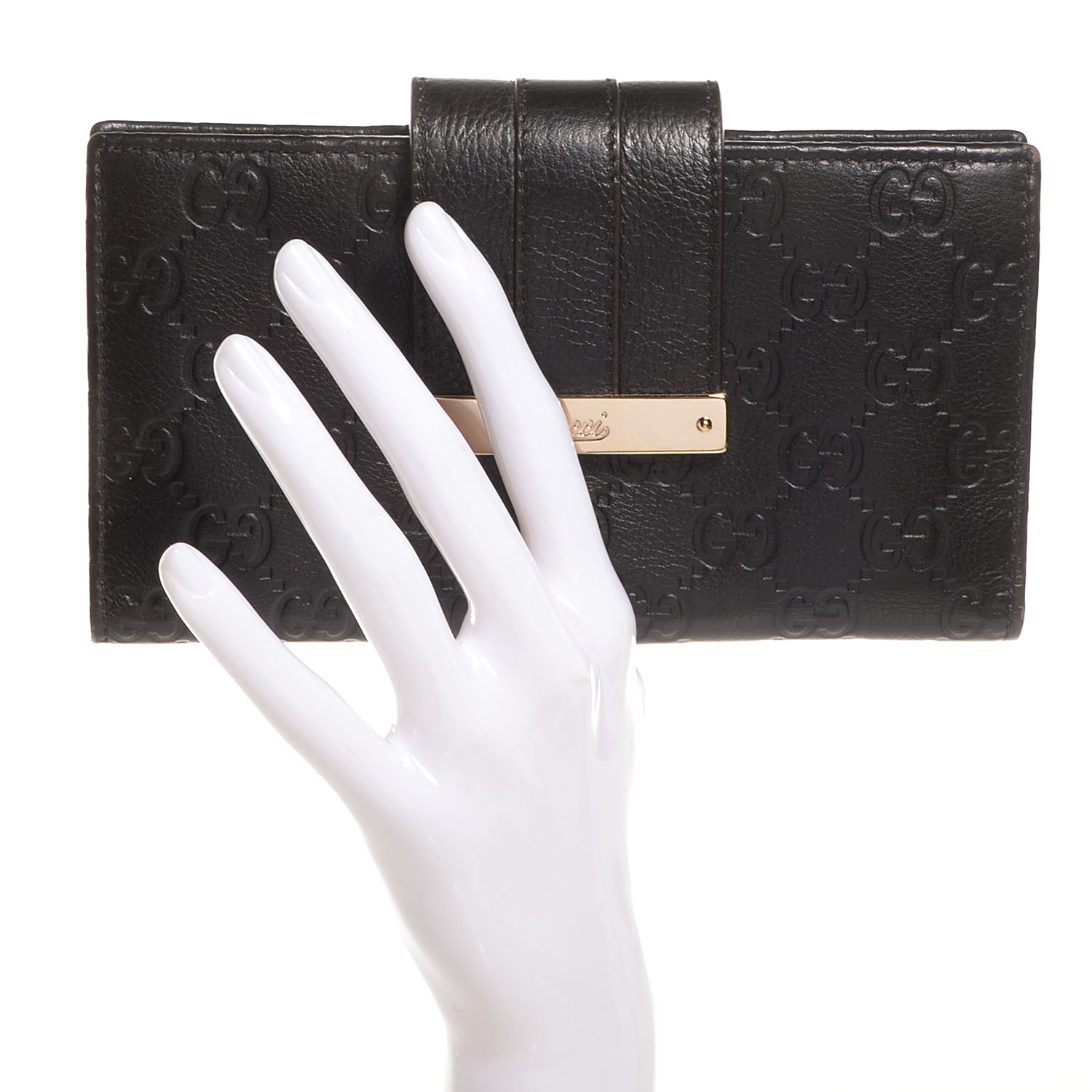 Gucci Guccissima Ladies Web Long Wallet Chocolate 2 of 8