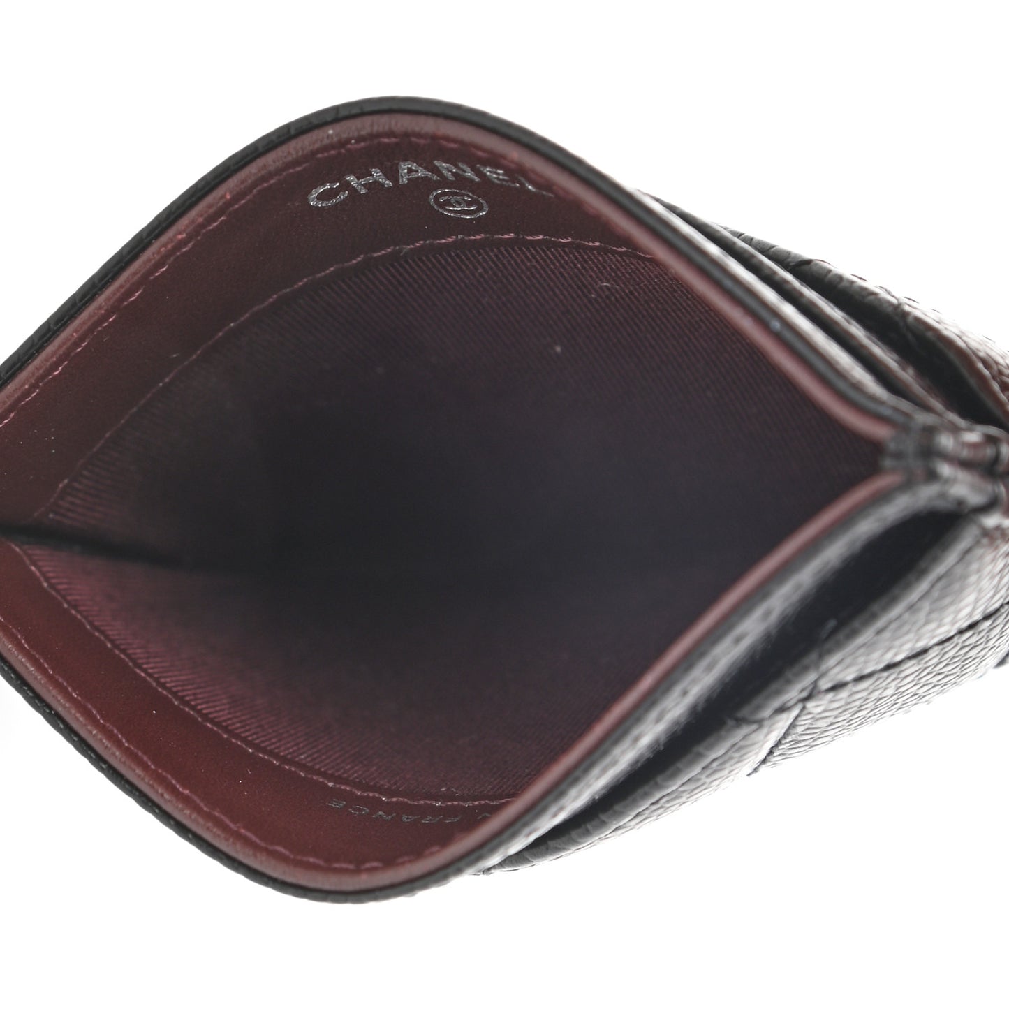 Caviar Quilted Card Holder Black