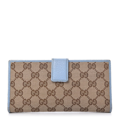 Gucci GG Plus Monogram Continental Flap Wallet Blue 1 of 11