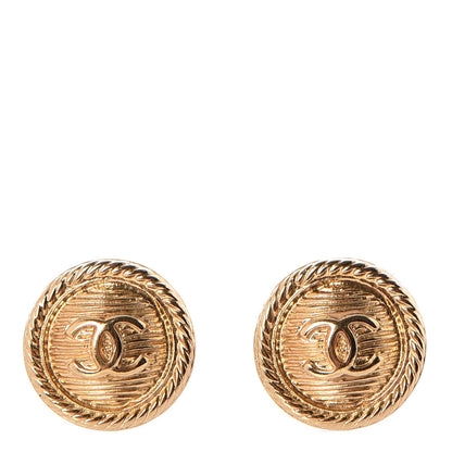 Chanel CC Round Earrings Gold 1 of 6
