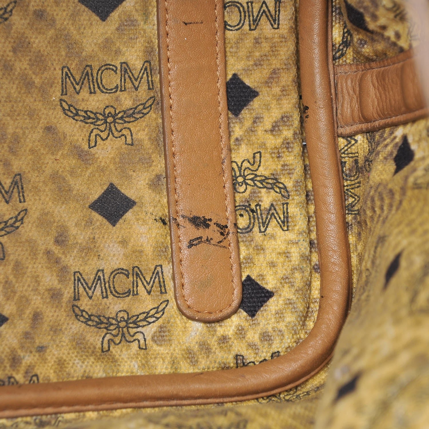 MCM Visetos Medium Reversible Shopping Tote Cognac 12 of 25
