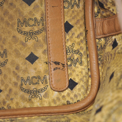 MCM Visetos Medium Reversible Shopping Tote Cognac 12 of 25
