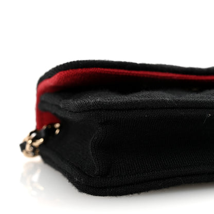 Chanel Jersey Quilted Micro Mini Flap Black 9 of 10