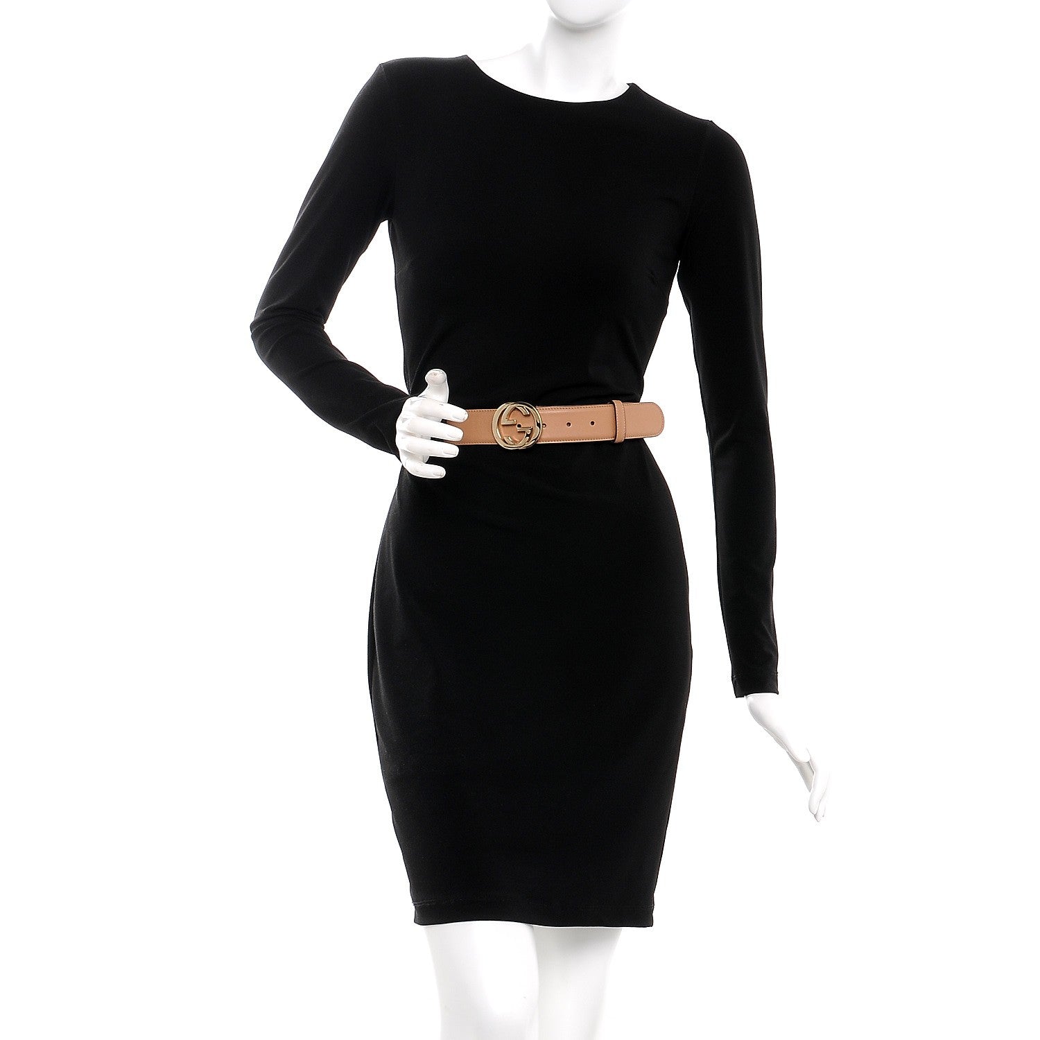 Gucci Calfskin Interlocking G 37mm Belt 90 36 Camelia 2 of 8