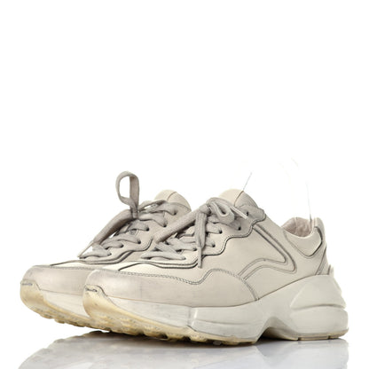 Gucci Soft Calfskin Rhyton Womens Sneakers 37.5 Ivory 3 of 8