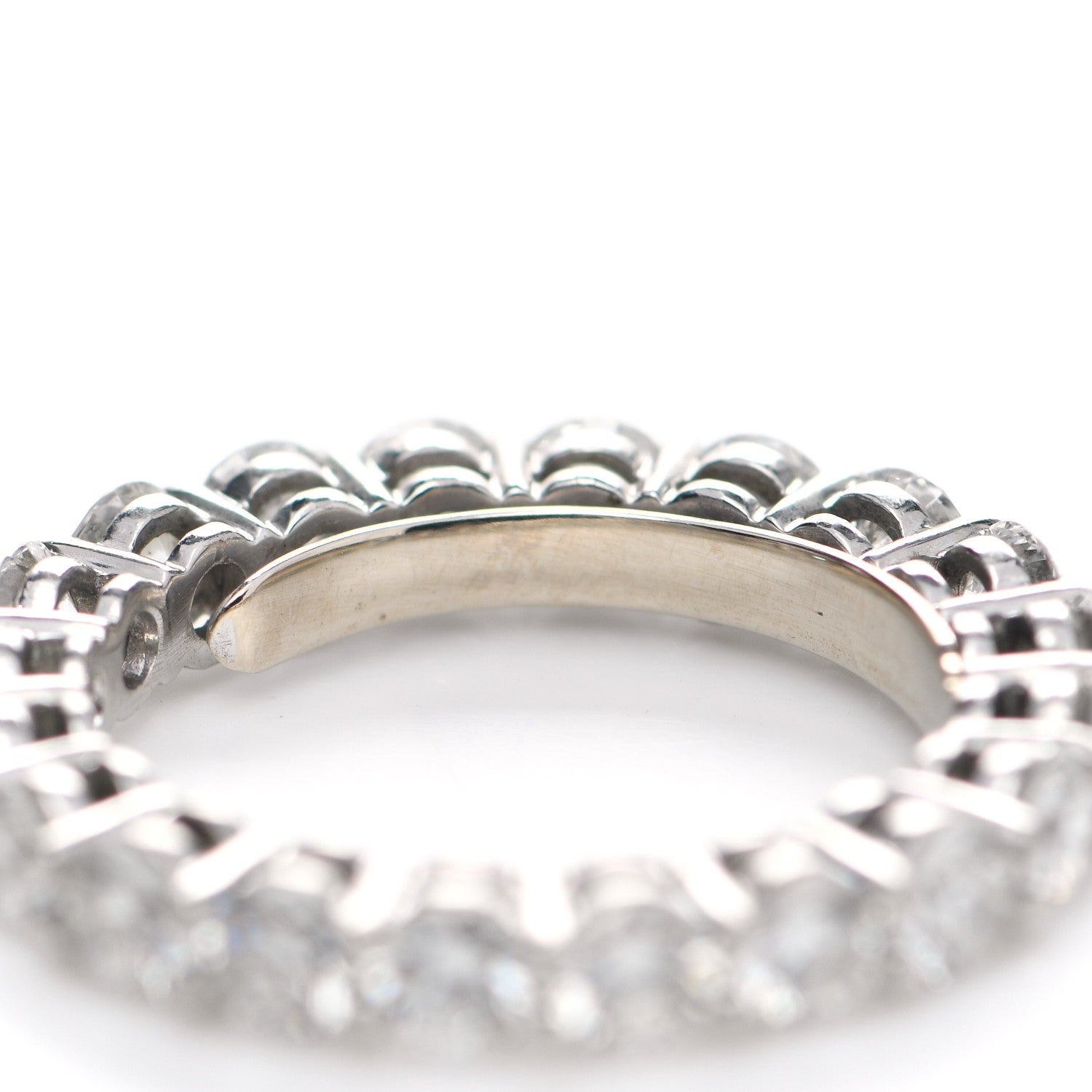 Tiffany Platinum Diamond 3.7mm Embrace Eternity Band Ring 53 6.5 5 of 6