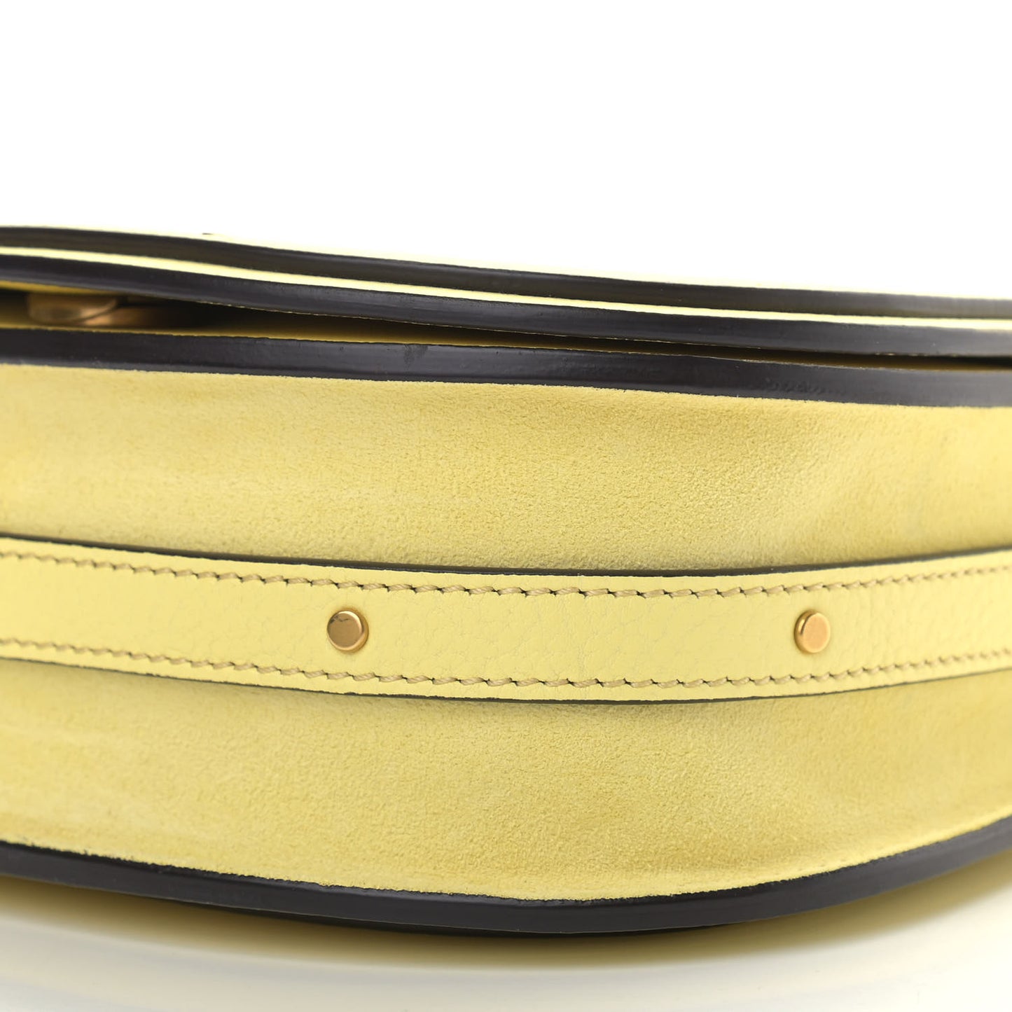 Calfskin Suede Small Nile Bracelet Bag Lemonade