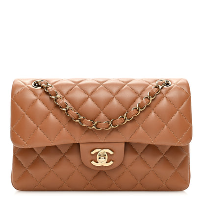 Chanel Lambskin Quilted Small Double Flap Brown 1 of 9