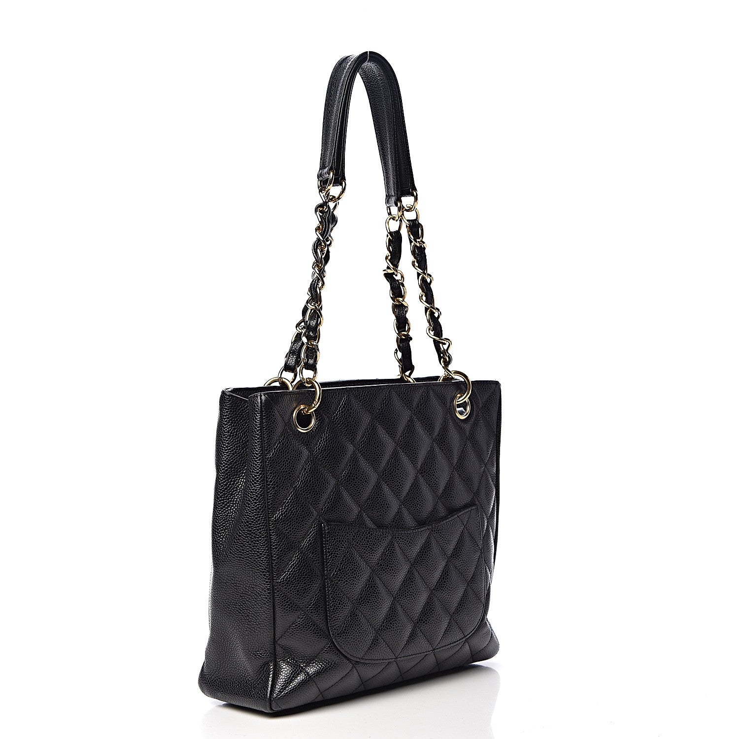 Chanel Caviar Quilted Petit Shopping Tote PST Black 3 of 12