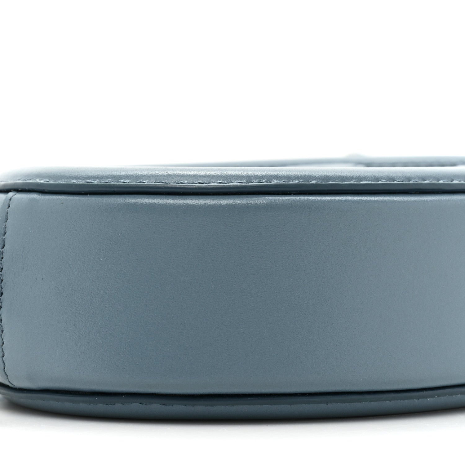 Celine Smooth Calfskin Cuir Triomphe Oval Bag Denim 8 of 8