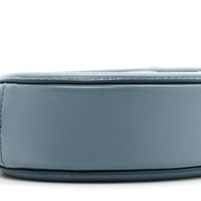 Celine Smooth Calfskin Cuir Triomphe Oval Bag Denim 8 of 8