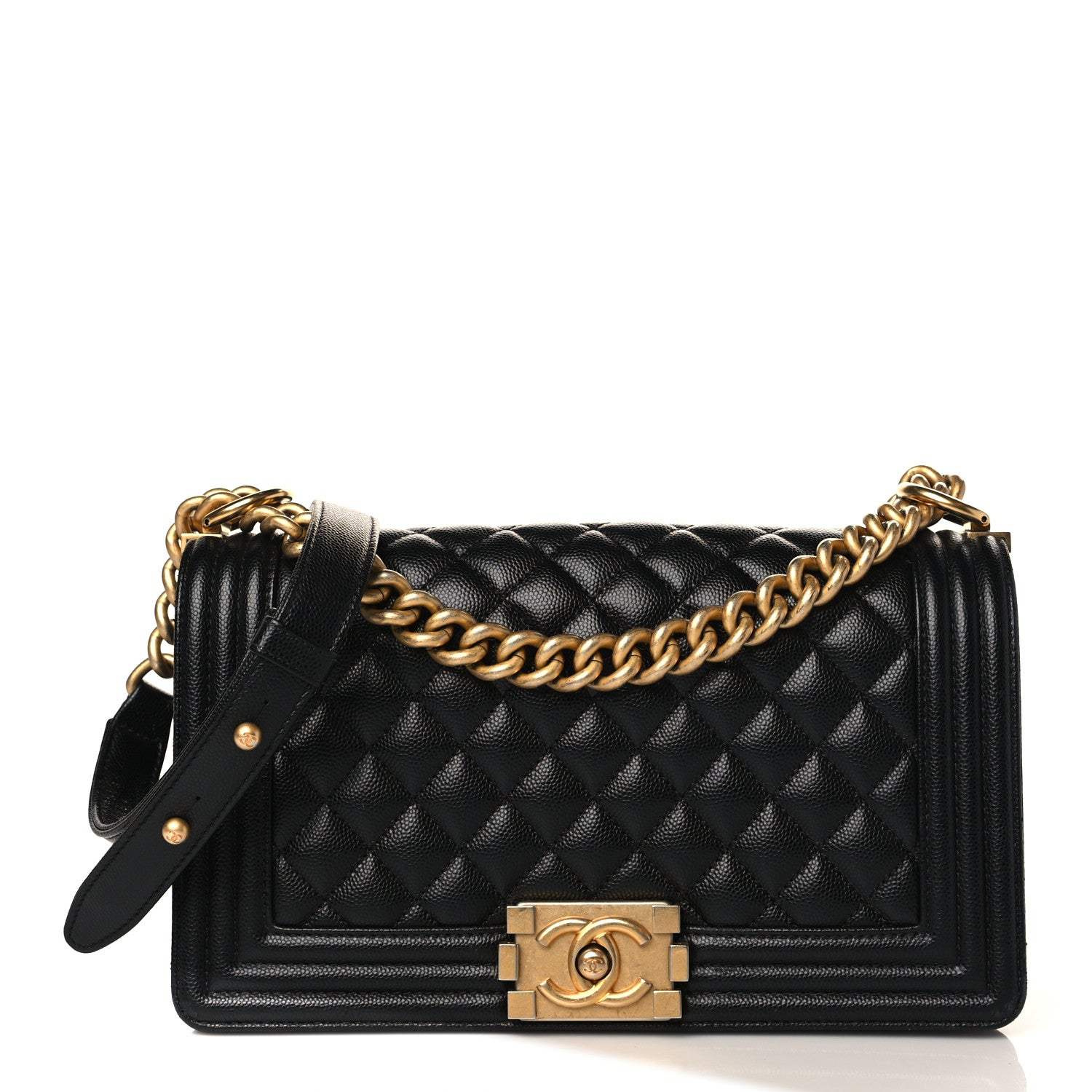 Chanel Caviar Quilted Medium Boy Flap Black 1 of 8