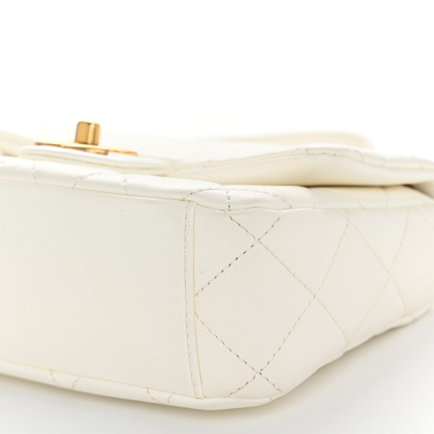 Chanel Shiny Lambskin Quilted Mini Flap White 10 of 10