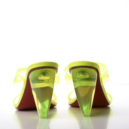 Christian Louboutin PVC Ovida 85 Slide Sandals 38.5 Yellow 7 of 9