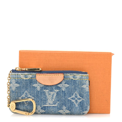 Louis Vuitton Monogram Denim Key Pouch Denim Blue 9 of 9