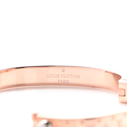 Louis Vuitton Brass Monogram Nanogram Cuff M Pink Gold 4 of 6