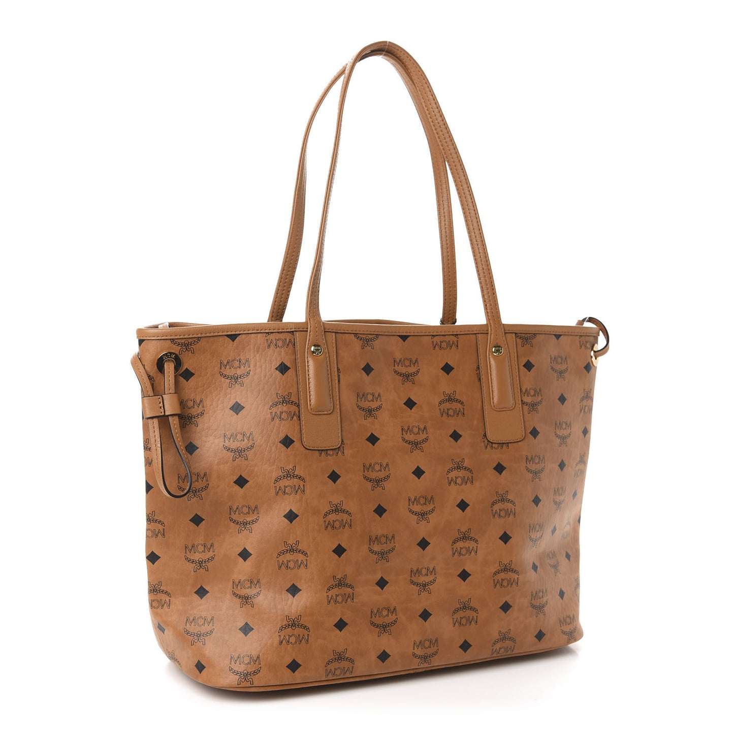 Visetos Medium Liz Reversible Shopper Tote Cognac