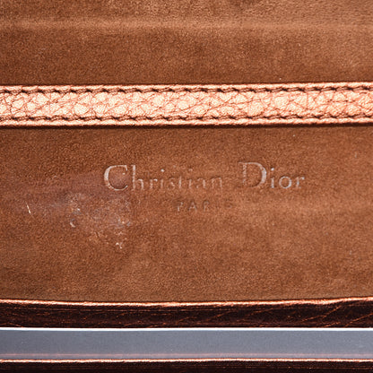 Christian Dior Metallic Grained Calfskin J'adior Clutch Deep Orange 6 of 10