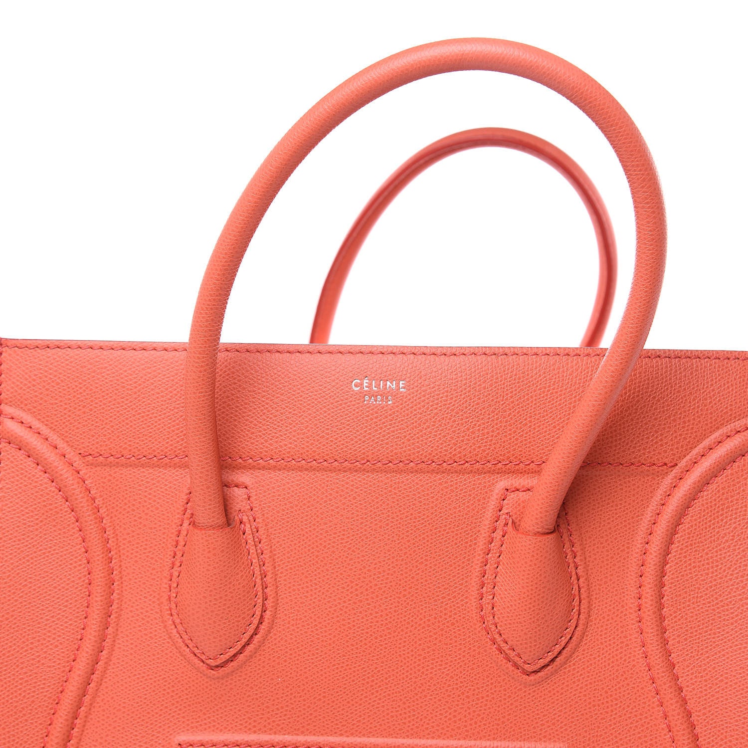 Celine Grained Calfskin Medium Phantom Luggage Coral 16 of 19