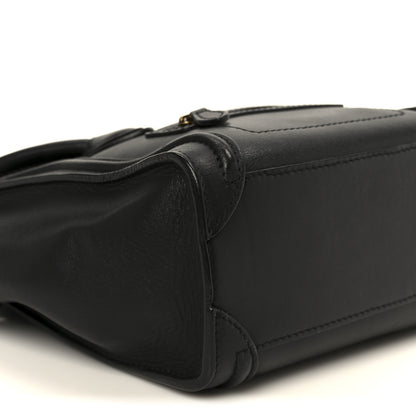 Celine Smooth Calfskin Nano Luggage Black 8 of 9