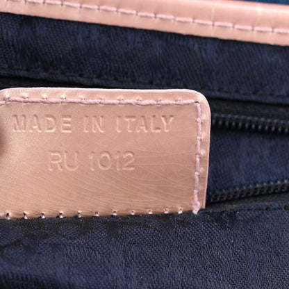Christian Dior Patent Denim Jeans Saddle Bag Blue Pink 7 of 14