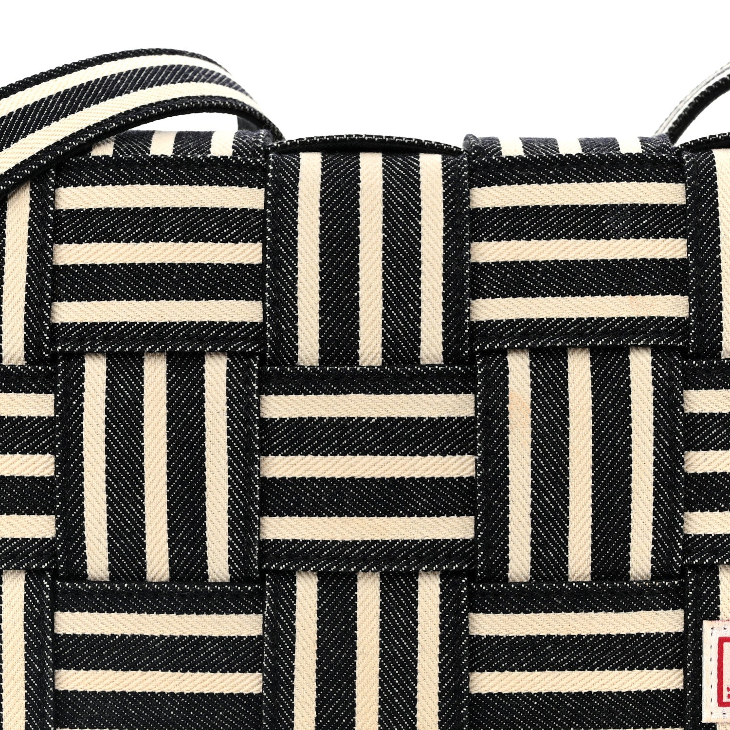Bottega Veneta Denim Maxi Intrecciato Padded Cassette High Frequency Crossbody Bag Navy White Black 8 of 13