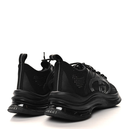 Gucci Technical Knit Fabric Waves Womens Gucci Run Sneakers 37 Black 4 of 7