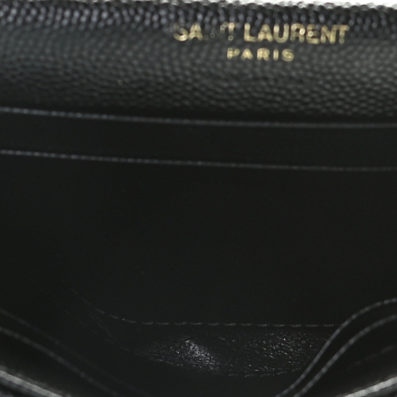 Saint Laurent Grain De Poudre Matelasse Chevron Small Monogram Envelope Wallet Black 4 of 8