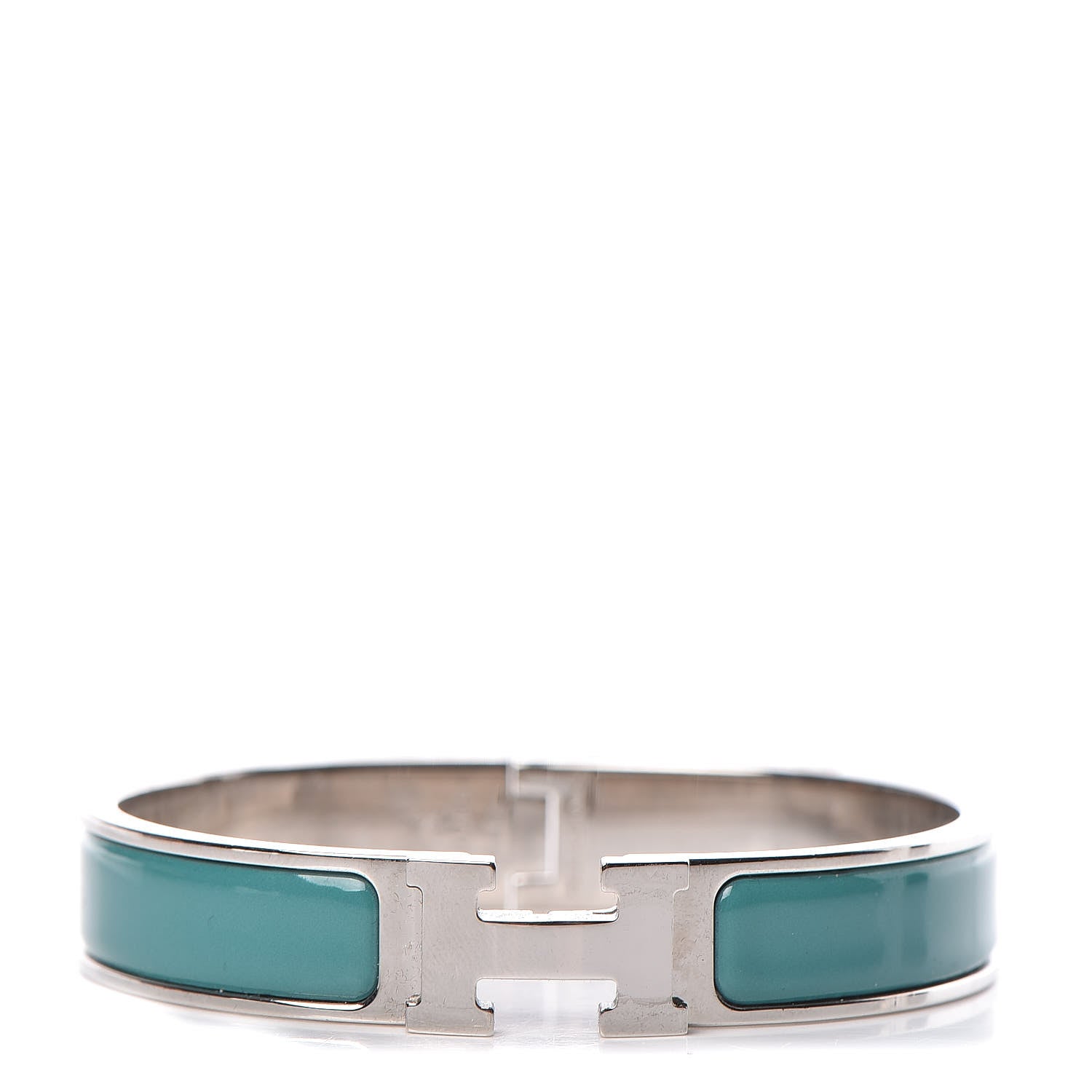 Hermes Enamel Narrow Clic Clac H Bracelet GM Malachite 1 of 7