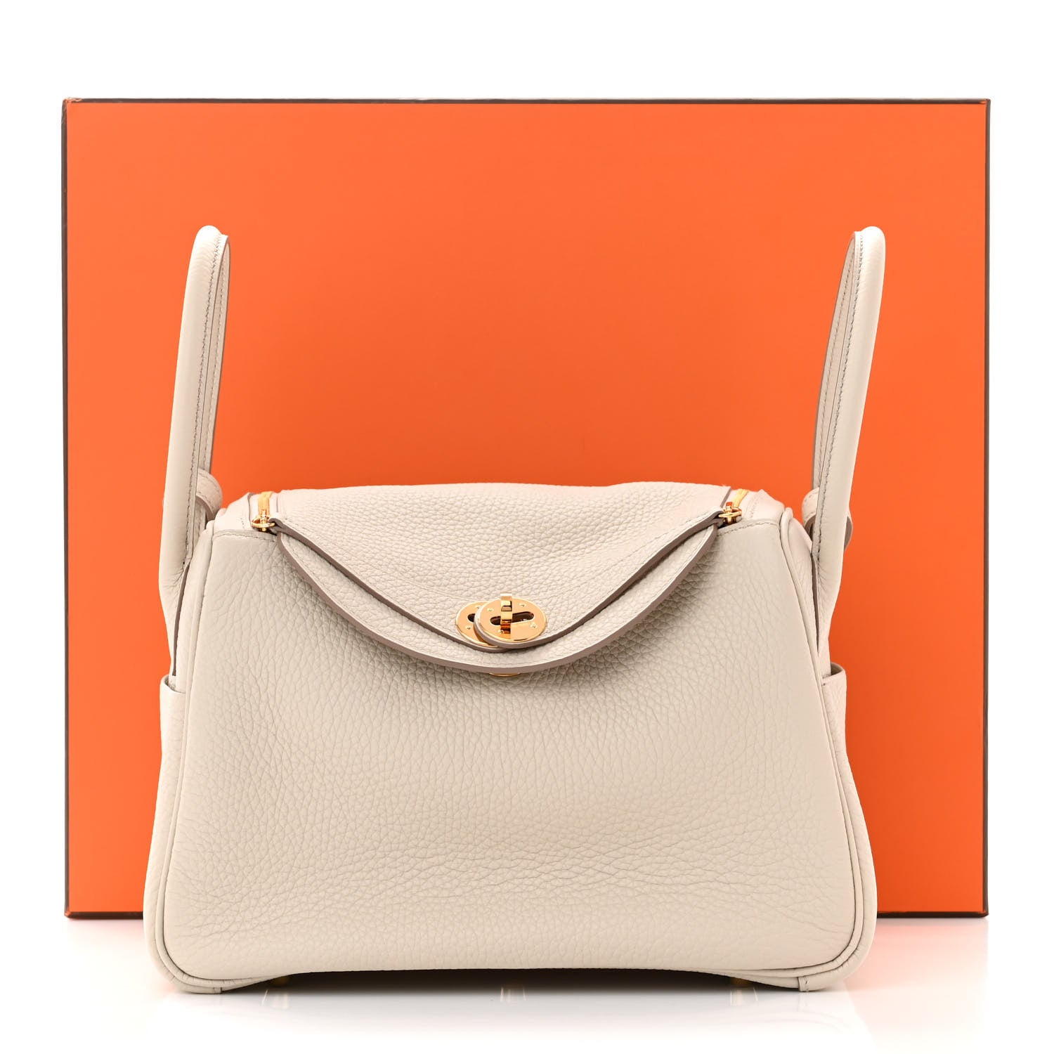 Hermes Taurillon Clemence Lindy 26 Craie 11 of 11