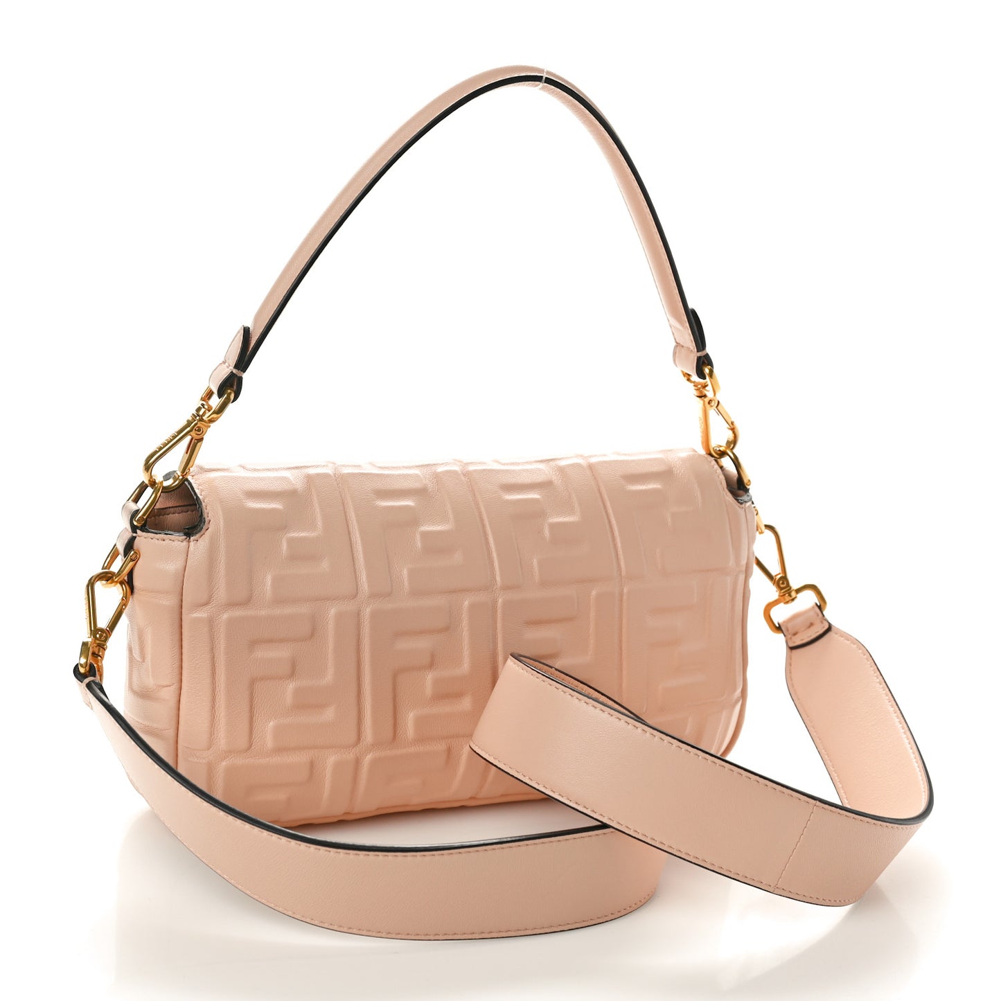 Nappa FF 1974 Embossed Baguette Rosa Quarzo